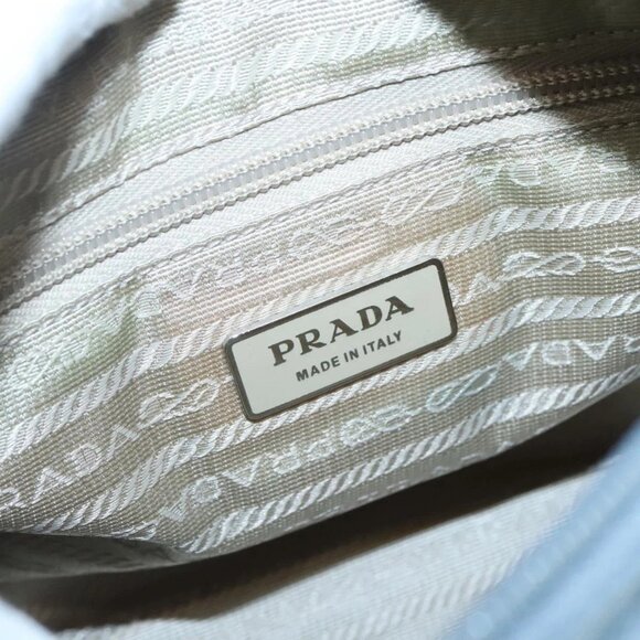 PRADA Shoulder Bag Nylon Light Blue Silver Auth - Picture 13 of 16